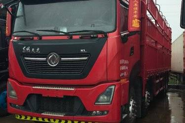 二手东风商用车 天龙KL重卡 465马力 8X4 9.4米仓栅式载货车(国五) 前四后八 东风康明斯二手载货车 黄牌