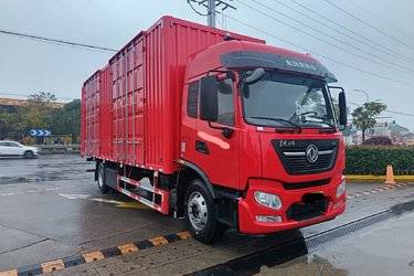 二手东风商用车 天锦KR 240马力 4X2 9.8米厢式载货车(国六) 单桥 雷诺二手载货车 黄牌图片