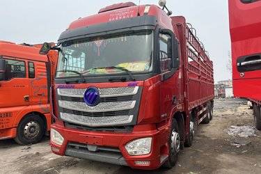 二手福田 欧曼EST 6系重卡 400马力 8X4 9.53米仓栅式载货车(国五) 前四后八 福田康明斯二手载货车 黄牌图片