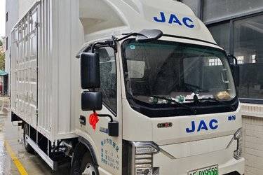 二手江淮 帅铃i6 6米纯电动厢式运输车96.51kWh  二手电动卡车电动封闭厢货图片