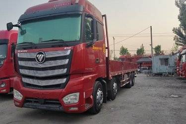 二手福田 欧曼EST 标载版 490马力 8X4 9.53米栏板载货车(国六) 前四后八 福田康明斯二手载货车 黄牌图片