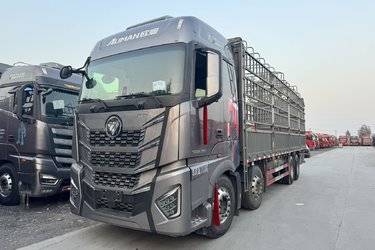 二手福田 欧曼EST 星辉版 580马力 8X4 9.56米AMT自动档仓栅式载货车(国六) 前四后八 福田康明斯二手载货车 黄牌