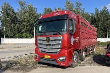 二手福田 欧曼EST 360马力 6X2 9.56米AMT自动挡仓栅式载货车(国六) 前四后四 福田康明斯二手载货车 黄牌图片