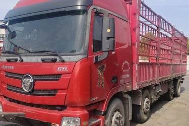 二手福田 欧曼GTL 6系重卡 360马力 8X4 9.45米仓栅式载货车(国五) 前四后八 康明斯二手载货车 黄牌图片