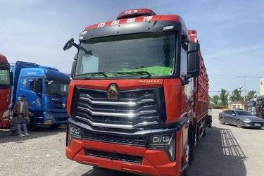 二手中国重汽 HOWO MAX 350马力 6X2 9.6米自动挡仓栅式载货车(国六) 前四后四 曼二手载货车 黄牌