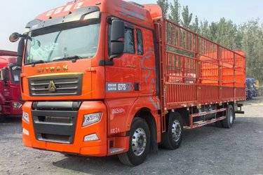 二手中国重汽 汕德卡SITRAK G7S 350马力 6X2 9.6米AMT自动档仓栅式载货车(国六) 前四后四 曼二手载货车 黄牌图片