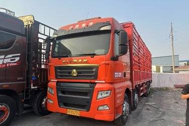 二手中国重汽 汕德卡SITRAK G7S 350马力 6X2 9.6米AMT自动档仓栅式载货车(国六) 前四后四 曼二手载货车 黄牌