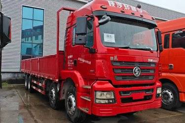 二手陕汽重卡 德龙新M3000 336马力 8X4 9.55米栏板载货车(国五) 前四后八 潍柴二手载货车 黄牌图片