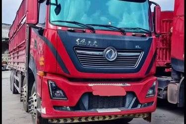 二手东风商用车 天龙KL重卡 465马力 8X4 9.4米仓栅式载货车(国五) 前四后八 雷诺二手载货车 黄牌