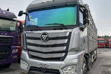 二手福田 欧曼EST 520马力 8X4 9.56米AMT自动挡仓栅式载货车(国六) 前四后八 福田康明斯二手载货车 黄牌图片
