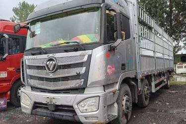 二手福田 欧曼EST 6系重卡 320马力 8X4 9.45米仓栅式载货车(3.7速比)(国五) 前四后八 康明斯二手载货车 黄牌图片