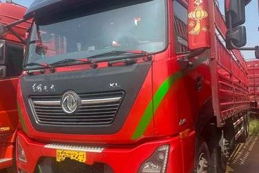 二手东风商用车 天龙KL重卡 465马力 8X4 9.4米仓栅式载货车(国五) 前四后八 东风康明斯二手载货车 黄牌