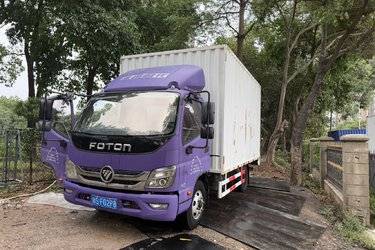 二手福田 奥铃捷运 115马力 4.14米单排厢式轻卡(国五) 单桥 庆铃五十铃二手载货车 蓝牌图片