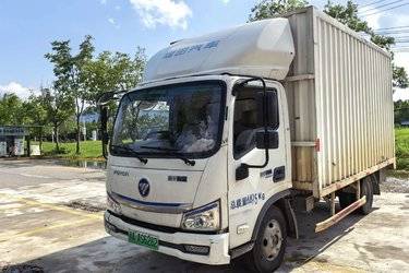 二手福田 智蓝iBlue 2.5T 4.5米纯电动厢式运输车50.59kWh  二手电动卡车电动封闭厢货