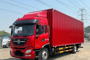 二手东风商用车 天锦KR 240马力 4X2 9.8米厢式载货车(国六) 单桥 雷诺二手载货车 黄牌图片
