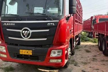 二手福田 欧曼GTL 6系重卡 280马力 6X2 8米仓栅式载货车(国五) 前四后四 康明斯二手载货车 黄牌图片