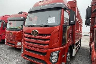 二手一汽解放 J6G 320马力 4X2 6.75米仓栅式载货车(一汽解放10档)(国六) 单桥 潍柴二手载货车 黄牌