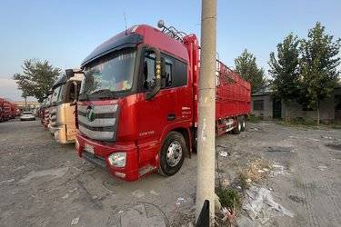 二手福田 欧曼EST 9系重卡 460马力 8X4 9.6米仓栅式载货车(国五) 前四后八 福田康明斯二手载货车 黄牌图片