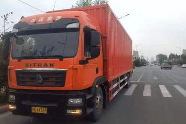 二手中国重汽 汕德卡SITRAK G5重卡 240马力 4X2 9.6米厢式载货车(国五) 单桥 中国重汽二手载货车 黄牌