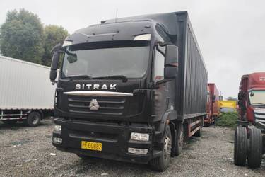 二手中国重汽 汕德卡SITRAK G5重卡 280马力 6X2 9.52米厢式载货车(国五) 前四后四 曼二手载货车 黄牌