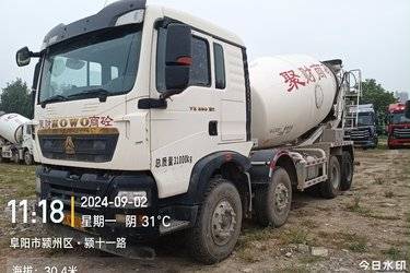 二手中国重汽 HOWO TX 350马力 8X4 7.99方混凝土搅拌车(国六) 前四后八 潍柴二手搅拌车