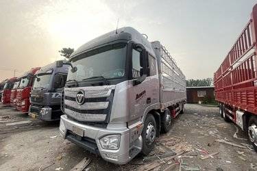 二手福田 欧曼EST 320马力 6X2 9.56米AMT自动档仓栅式载货车(国六) 前四后四 福田康明斯二手载货车 黄牌图片