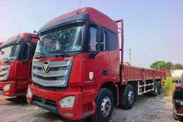 二手福田 欧曼EST 6系重卡 穿越版 460马力 8X4 9.45米栏板载货车(国五) 前四后八 康明斯二手载货车 黄牌图片