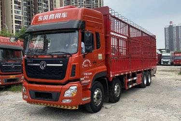 东风商用车 天龙VL重卡 350马力 8X4 9.6米仓栅式载货车(国五) 前四后八 东风股份二手载货车 黄牌