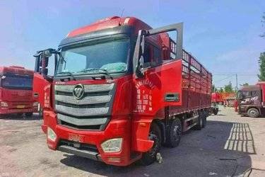 二手福田 欧曼EST 470马力 8X4 9.56米仓栅式载货车(国六) 前四后八 康明斯二手载货车 黄牌图片