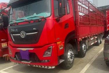 二手东风商用车 天龙KL重卡 465马力 8X4 9.4米仓栅式载货车(国五) 前四后八 东风康明斯二手载货车 黄牌
