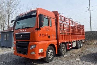 二手中国重汽 汕德卡SITRAK G7重卡 480马力 8X4 9.52米 AMT自动挡仓栅式载货车(国五) 前四后八 曼二手载货车 黄牌图片