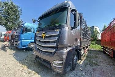 二手福田 欧曼EST 360马力 6X2 9.56米AMT自动挡仓栅式载货车(国六) 前四后四 康明斯二手载货车 黄牌图片