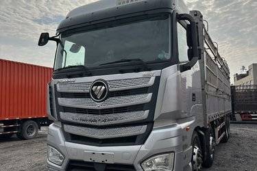 二手福田 欧曼EST 标载版 470马力 8X4 9.56米AMT自动挡仓栅式载货车(国六) 前四后八 福田康明斯二手载货车 黄牌图片