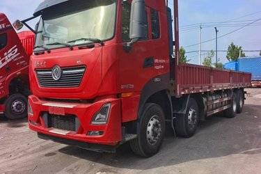二手东风商用车 天龙KL重卡 465马力 8X4 9.6米栏板载货车(国六) 前四后八 雷诺二手载货车 黄牌图片