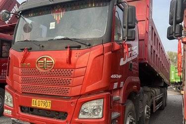 二手青岛解放 JH6重卡 460马力 8X4 8米自卸车(国五) 前四后八 潍柴二手自卸车 黄牌