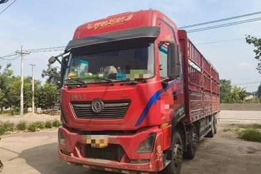 二手东风商用车 天龙KL重卡 465马力 8X4 9.4米仓栅式载货车(国五) 前四后八 雷诺二手载货车 黄牌