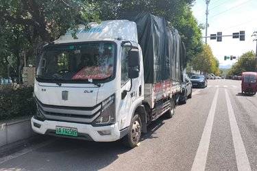 二手吉利远程 GLR 4.5T 4.1米单排插电式混合动力仓栅式轻卡  二手电动卡车电动载货车图片