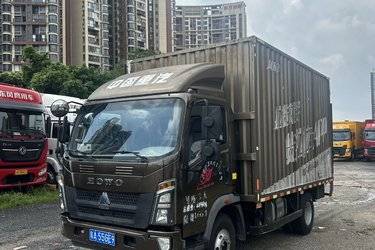 二手中国重汽HOWO 追梦 经典款 160马力 4.15米单排厢式轻卡(国五) 单桥 潍柴二手载货车 蓝牌图片