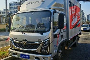 二手福田 奥铃CTV 163马力 3.8米排半厢式轻卡(万里扬6档)(国六) 单桥 福田康明斯二手载货车 蓝牌图片