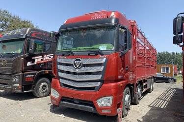 二手福田 欧曼EST 标载版 490马力 8X4 9.56米仓栅式载货车(国六) 前四后八 福田康明斯二手载货车 黄牌图片