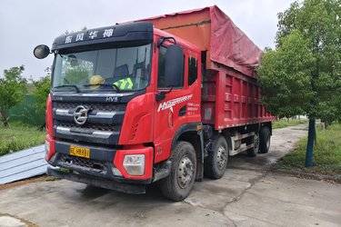 二手东风华神 HV5 270马力 8X2 7.6米自卸车(国六) 8X2 东风二手自卸车 黄牌图片