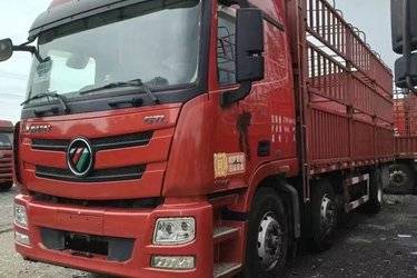二手福田 欧曼GTL重卡 基本型 320马力 6X2 7.8米仓栅式载货车(国六) 前四后四 福田康明斯二手载货车 黄牌图片