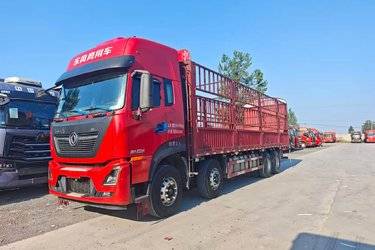 二手东风商用车 天龙重卡 465马力 8X4 9.6米仓栅式载货车  雷诺二手载货车