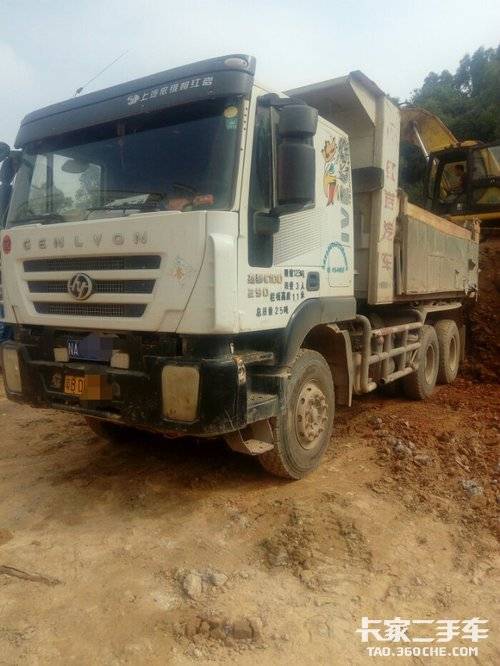 广东深圳二手自卸车红岩杰师后八轮转让出售_