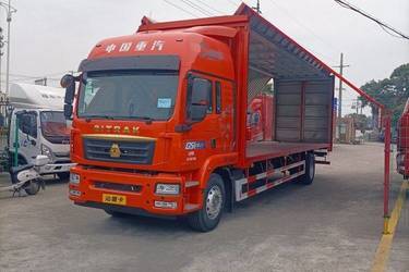 二手中国重汽 汕德卡SITRAK G5重卡 290马力 4X2 9.8米翼开厢式载货车(国六) 单桥 曼二手载货车 黄牌