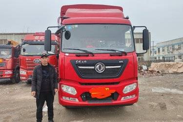 二手东风商用车 天锦KR 精英版 240马力 6X2 6.8米仓栅式载货车(国六) 单桥 雷诺二手载货车 黄牌图片
