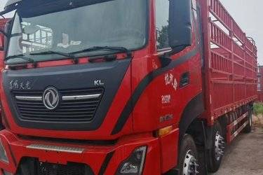 二手东风商用车 天龙KL重卡 350马力 6X2 9.6米仓栅式载货车(国六) 前四后四 雷诺二手载货车 黄牌