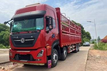 二手东风商用车 天龙KL重卡 465马力 8X4 9.4米仓栅式载货车(国五) 前四后八 东风康明斯二手载货车 黄牌图片