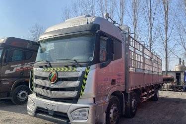 二手福田 欧曼EST 6系重卡 标载型 320马力 6X2 9.6米仓栅式载货车(国五) 前四后四 福田康明斯二手载货车 黄牌图片
