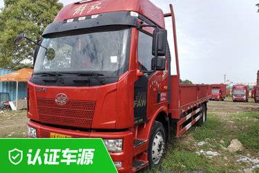二手一汽解放 J6L中卡 220马力 4X2 6.75米栏板载货车(国五) 单桥 大柴二手载货车 黄牌图片